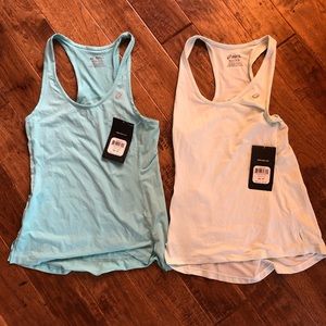Two NWT ASICS Racerback Workout Tank Tops